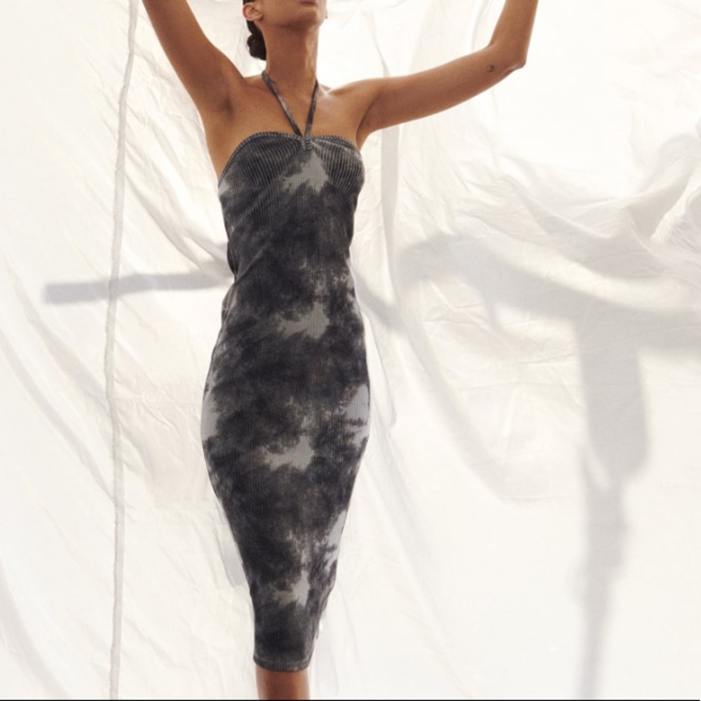 ZARA women tie-dye dress
